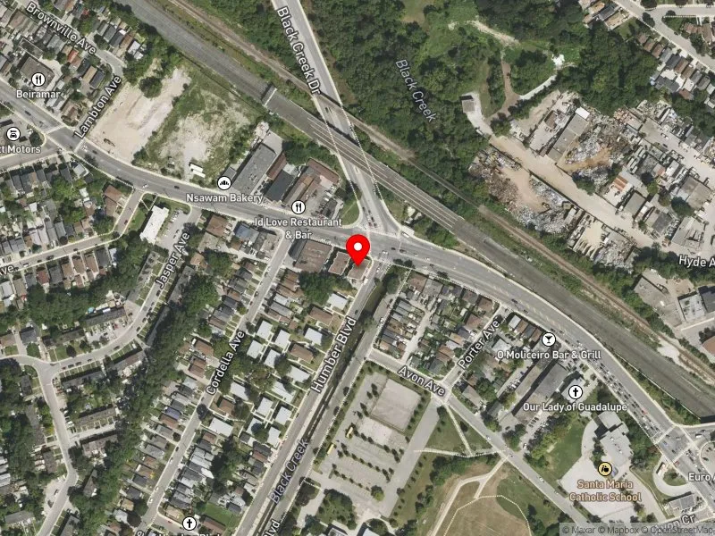 RentSafeTO apartment evaluation satellite view of 870 WESTON RD in York South-Weston, Toronto