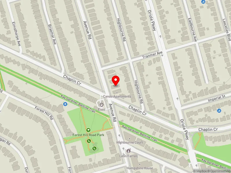 RentSafeTO apartment evaluation map view of 871 AVENUE RD in Toronto-St. Paul's, Toronto