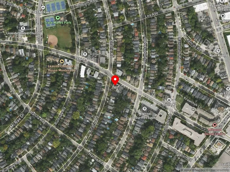 RentSafeTO apartment evaluation satellite view of 871 MILLWOOD RD in Don Valley West, Toronto