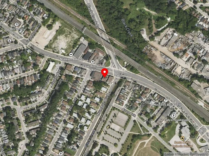 RentSafeTO apartment evaluation satellite view of 872 WESTON RD in York South-Weston, Toronto