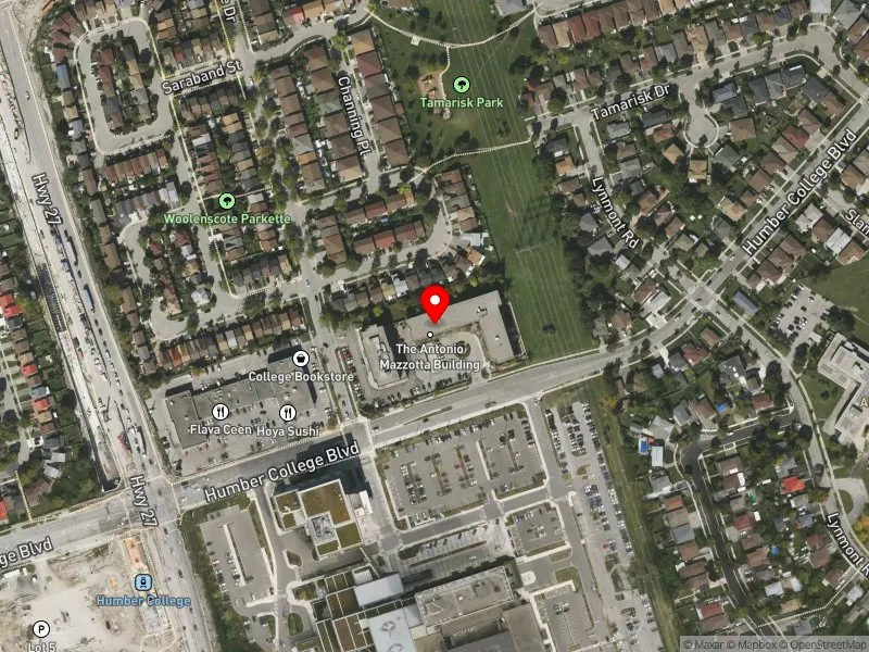 RentSafeTO apartment evaluation satellite view of 88 HUMBER COLLEGE BLVD in Etobicoke North, Toronto