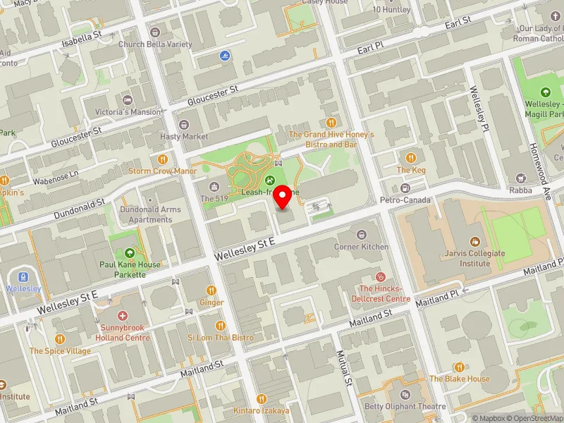 RentSafeTO apartment evaluation map view of 88 WELLESLEY ST E in Toronto Centre, Toronto