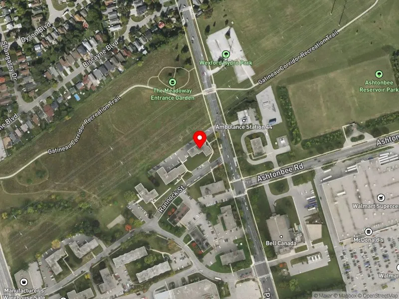 RentSafeTO apartment evaluation satellite view of 880 PHARMACY AVE in Scarborough Centre, Toronto