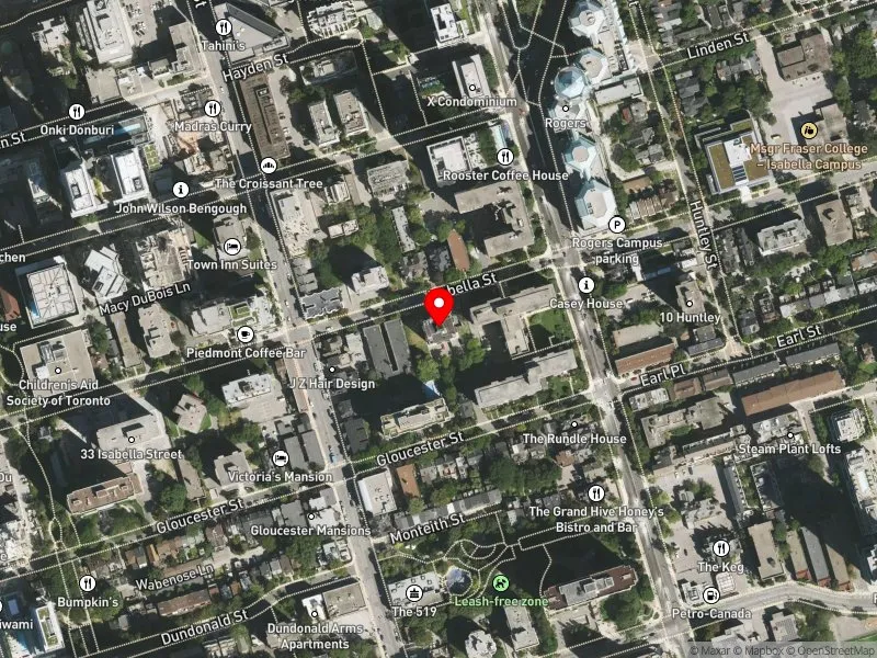 RentSafeTO apartment evaluation satellite view of 89 ISABELLA ST in Toronto Centre, Toronto