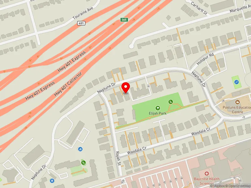 RentSafeTO apartment evaluation map view of 89 NEPTUNE DR in Eglinton-Lawrence, Toronto