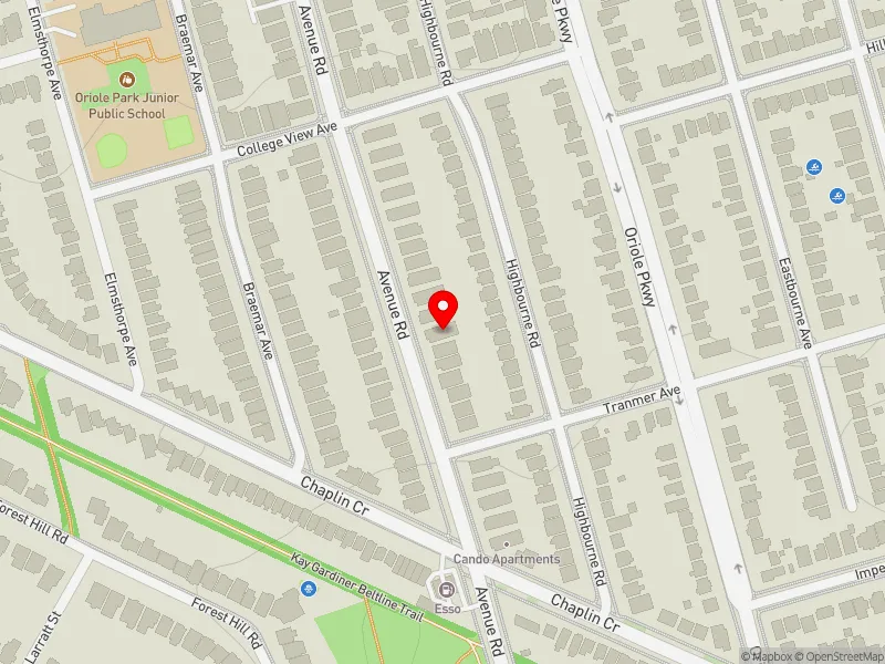 RentSafeTO apartment evaluation map view of 893 AVENUE RD in Toronto-St. Paul's, Toronto