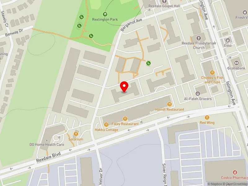 RentSafeTO apartment evaluation map view of 9 BERGAMOT AVE in Etobicoke North, Toronto