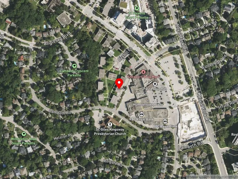 RentSafeTO apartment evaluation satellite view of 9 BEXHILL CRT in Etobicoke Centre, Toronto