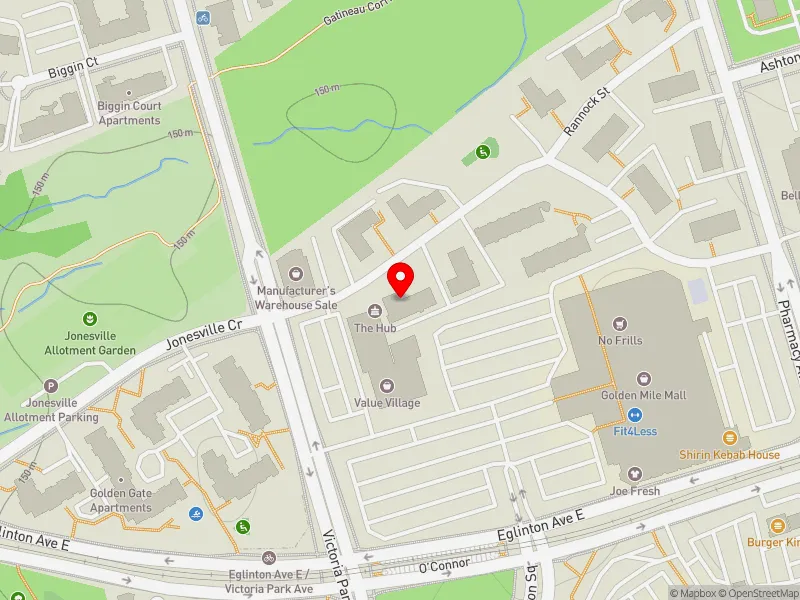 RentSafeTO apartment evaluation map view of 9 CRAIGTON DR in Scarborough Centre, Toronto