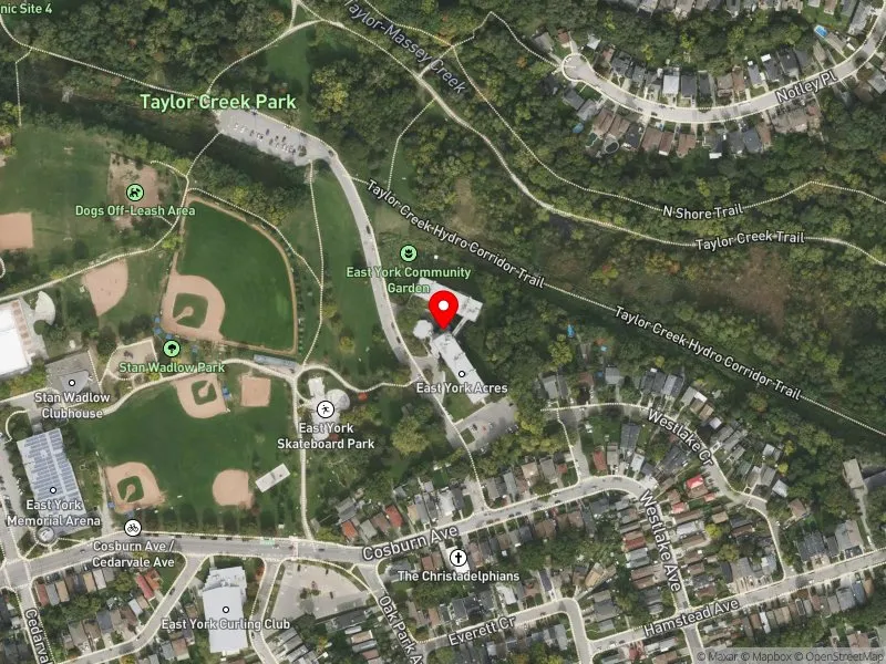 RentSafeTO apartment evaluation satellite view of 9 HALDON AVE in Beaches-East York, Toronto