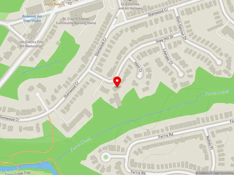 RentSafeTO apartment evaluation map view of 9 STAG HILL DR in Beaches-East York, Toronto