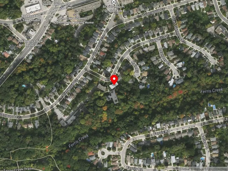 RentSafeTO apartment evaluation satellite view of 9 STAG HILL DR in Beaches-East York, Toronto
