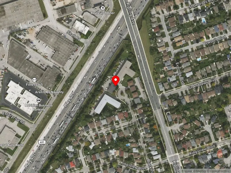 RentSafeTO apartment evaluation satellite view of 90 BLACKFRIAR AVE in Etobicoke North, Toronto