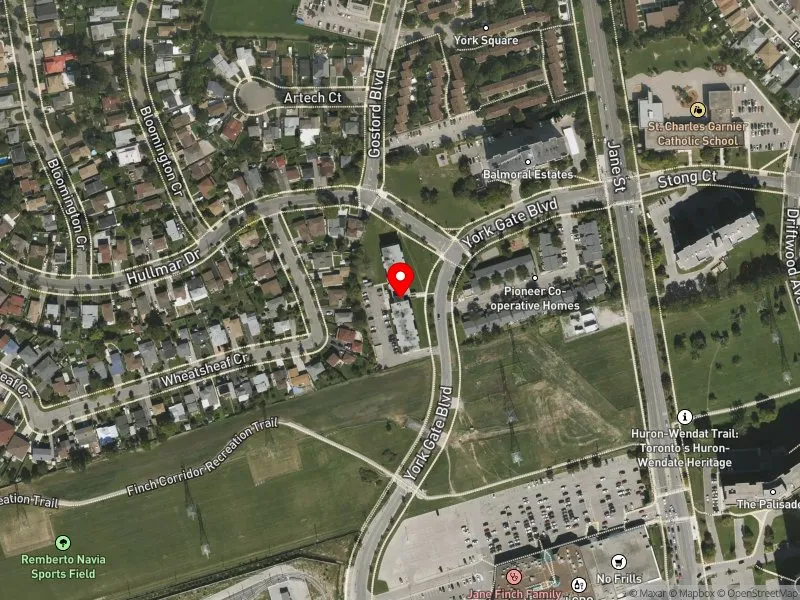 RentSafeTO apartment evaluation satellite view of 90 YORK GATE BLVD in Humber River-Black Creek, Toronto