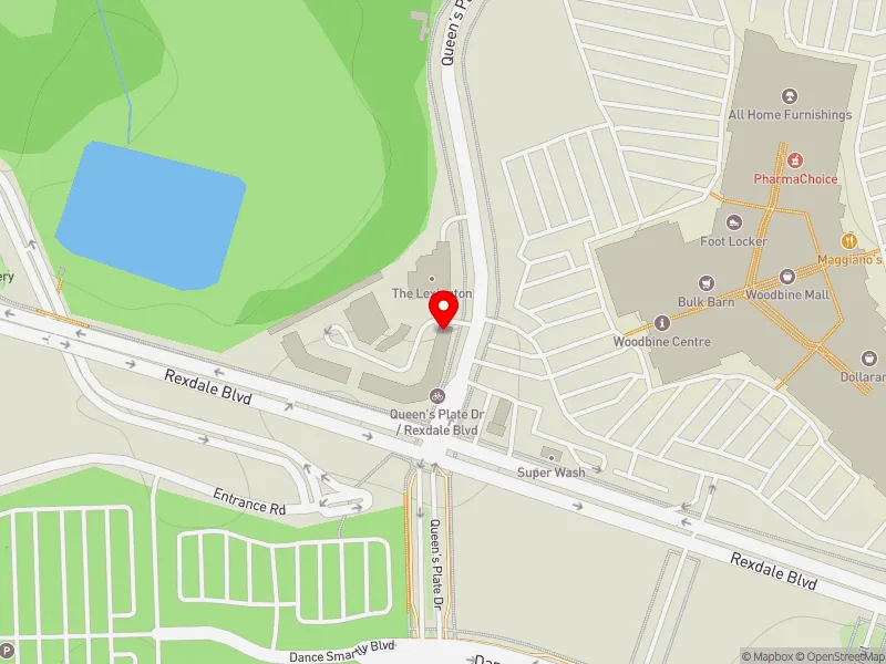 RentSafeTO apartment evaluation map view of 900 QUEENS PLATE DR in Etobicoke North, Toronto