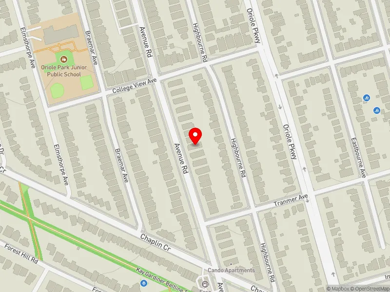 RentSafeTO apartment evaluation map view of 905 AVENUE RD in Toronto-St. Paul's, Toronto