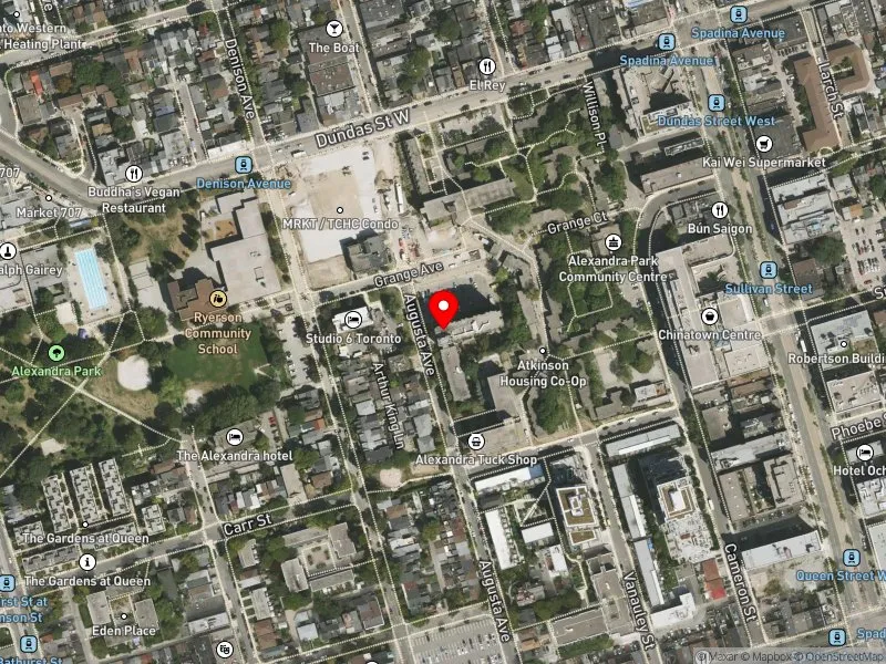 RentSafeTO apartment evaluation satellite view of 91 AUGUSTA AVE in Spadina-Fort York, Toronto