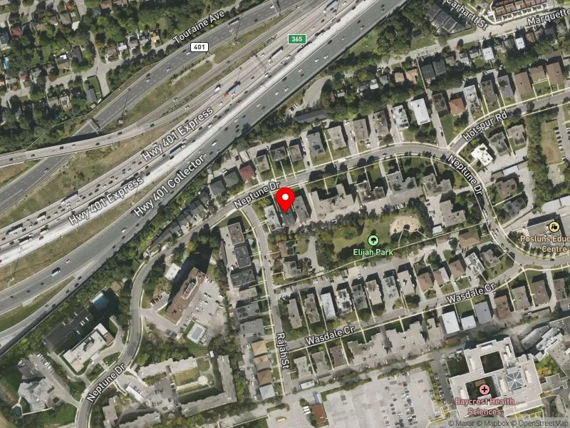 RentSafeTO apartment evaluation satellite view of 91 NEPTUNE DR in Eglinton-Lawrence, Toronto