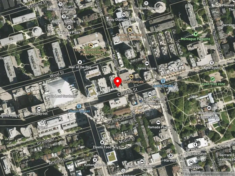 RentSafeTO apartment evaluation satellite view of 92 CARLTON ST in Toronto Centre, Toronto
