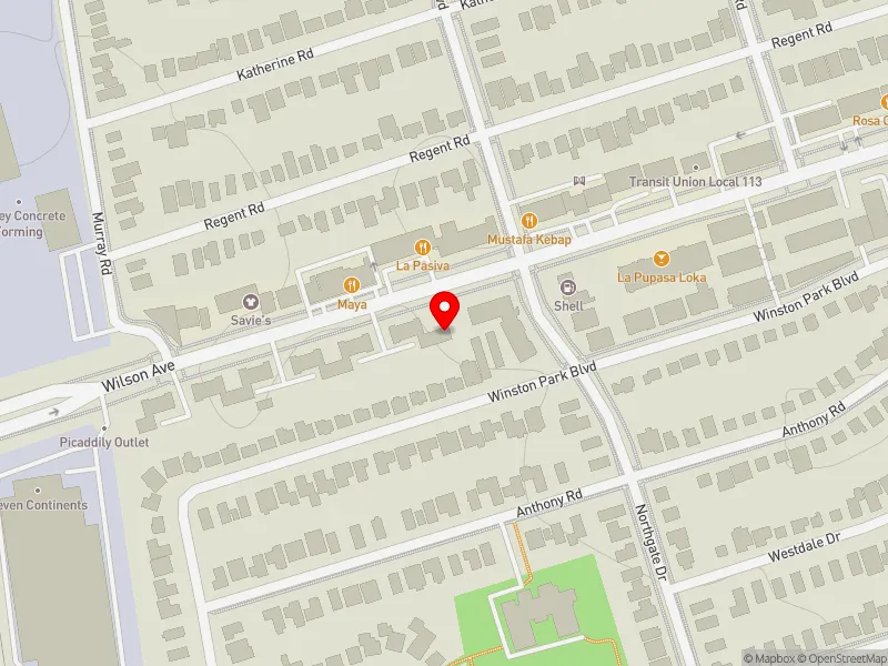 RentSafeTO apartment evaluation map view of 923-925 WILSON AVE in York Centre, Toronto