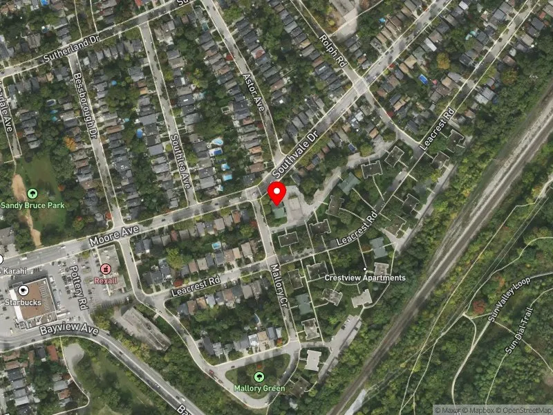 RentSafeTO apartment evaluation satellite view of 93 MALLORY CRES in Don Valley West, Toronto
