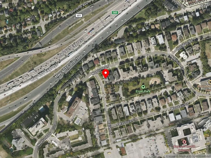 RentSafeTO apartment evaluation satellite view of 93 NEPTUNE DR in Eglinton-Lawrence, Toronto