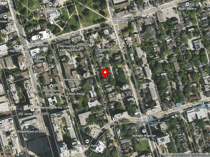 RentSafeTO apartment evaluation satellite view of 95 PEMBROKE ST in Toronto Centre, Toronto
