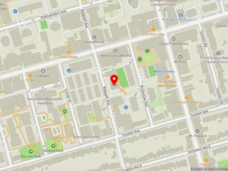RentSafeTO apartment evaluation map view of 95 REDPATH AVE in Toronto-St. Paul's, Toronto