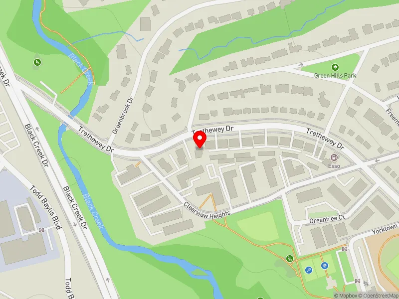 RentSafeTO apartment evaluation map view of 96 TRETHEWEY DR in York South-Weston, Toronto