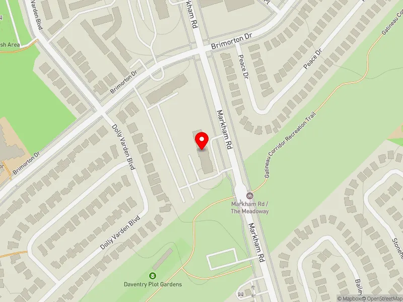 RentSafeTO apartment evaluation map view of 960 MARKHAM RD in Scarborough-Guildwood, Toronto
