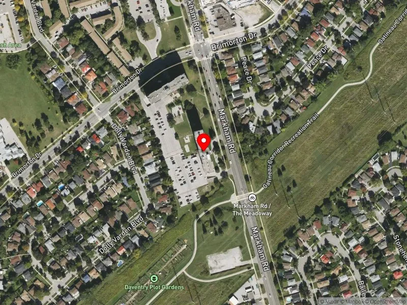 RentSafeTO apartment evaluation satellite view of 960 MARKHAM RD in Scarborough-Guildwood, Toronto