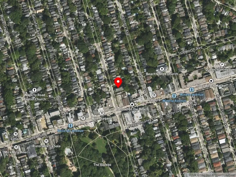 RentSafeTO apartment evaluation satellite view of 97 LEE AVE in Beaches-East York, Toronto