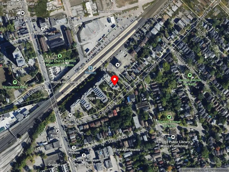 RentSafeTO apartment evaluation satellite view of 98 CAVELL AVE in Etobicoke-Lakeshore, Toronto