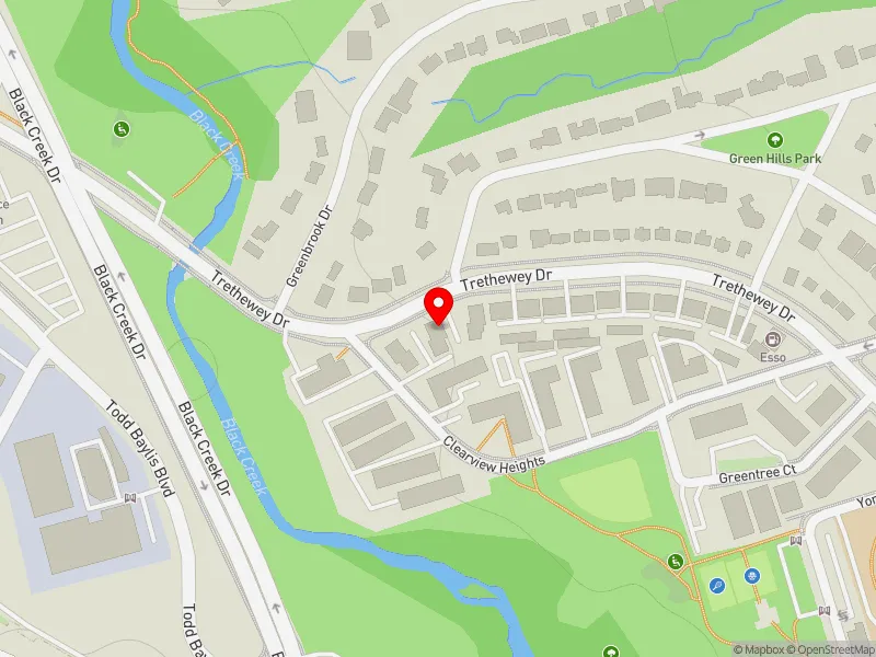 RentSafeTO apartment evaluation map view of 98 TRETHEWEY DR in York South-Weston, Toronto