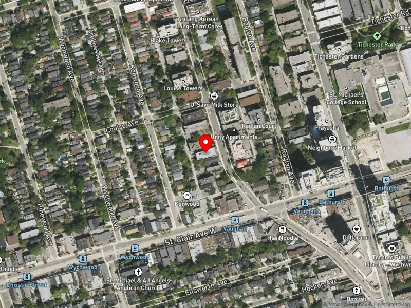 RentSafeTO apartment evaluation satellite view of 98 VAUGHAN RD in Toronto-St. Paul's, Toronto