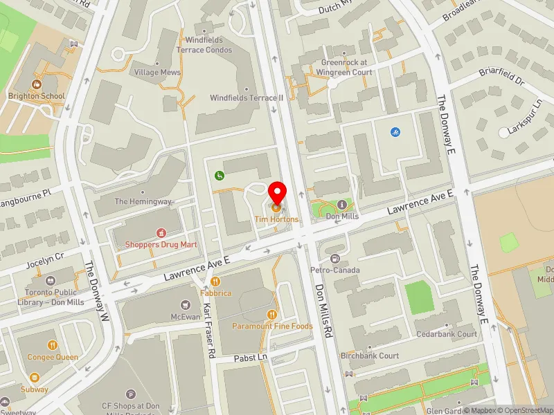 RentSafeTO apartment evaluation map view of 980 LAWRENCE AVE E in Don Valley East, Toronto
