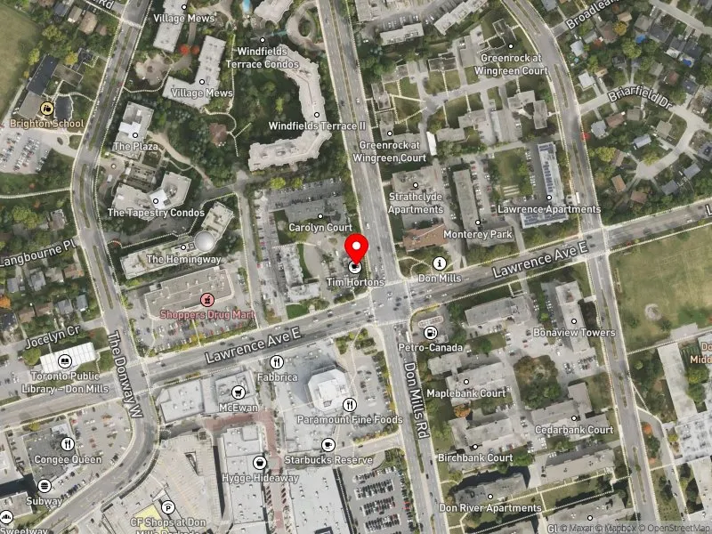 RentSafeTO apartment evaluation satellite view of 980 LAWRENCE AVE E in Don Valley East, Toronto