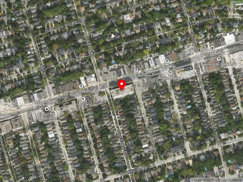 RentSafeTO apartment evaluation satellite view of 989 EGLINTON AVE W in Toronto-St. Paul's, Toronto