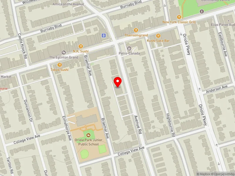 RentSafeTO apartment evaluation map view of 990 AVENUE RD in Toronto-St. Paul's, Toronto